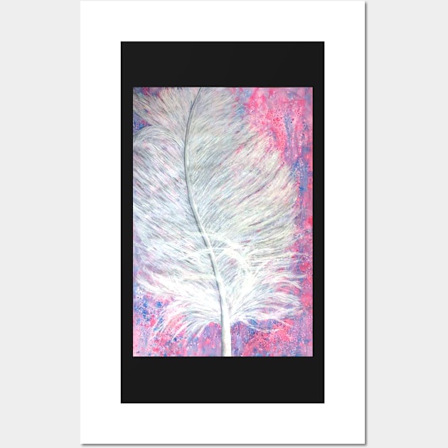 Angel Feather Painting Wall Art by sarahwainwright